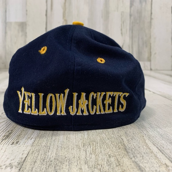 Georgia Tech Yellowjackets Fitted Two Tone Hat Cap Buzz. Duel Embroidered. - Picture 3 of 8
